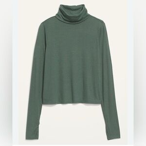 NWOT Old Navy Go Dry Turtleneck base layer Green Size S sports, work